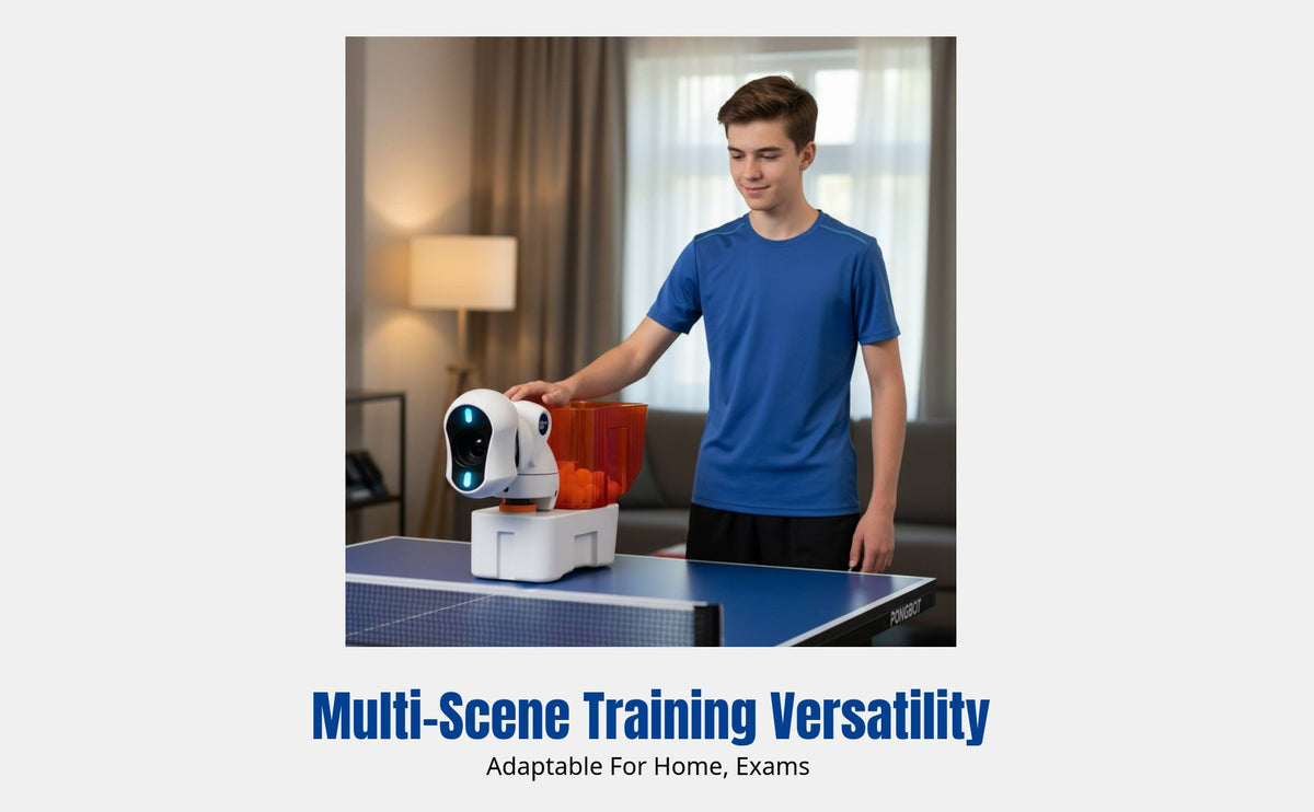 Table Tennis Ball Machine, Portable Training Robot, Adjustable Spin, Home Professional Practice, Visual Programming Remote