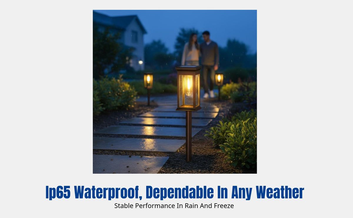 Solar Garden Light, Outdoor Filament Lawn Stake Light, Waterproof Courtyard Decoration, Ambience Walkway Lighting