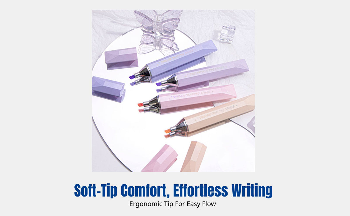 Sparkle Highlighter Pen, Soft Tip, Eye Protection, Vibrant Colors, Student Notebook, Greeting Card, Drawing Marker