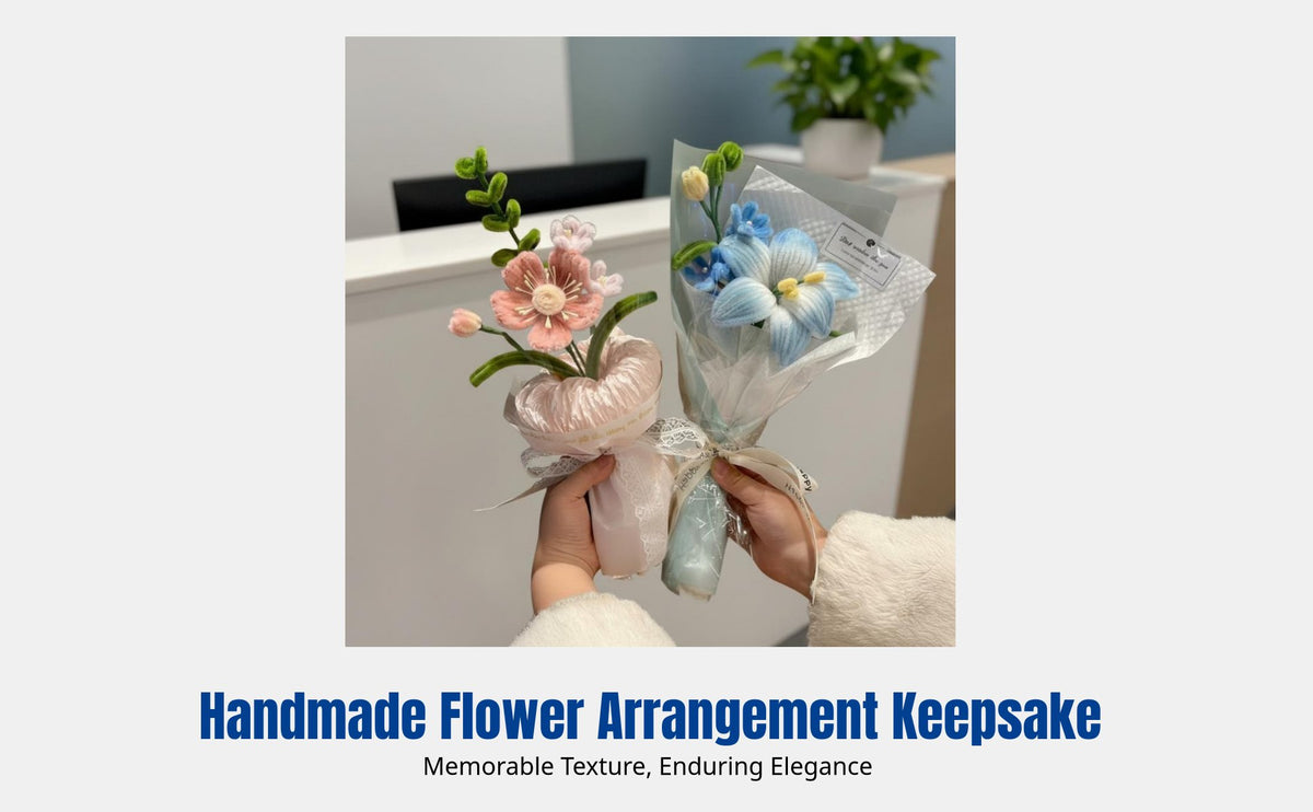Valentine's Day DIY Cleaner Arrangement, Handmade Craft Kit, Creative Gift for Teachers, Clients, Events