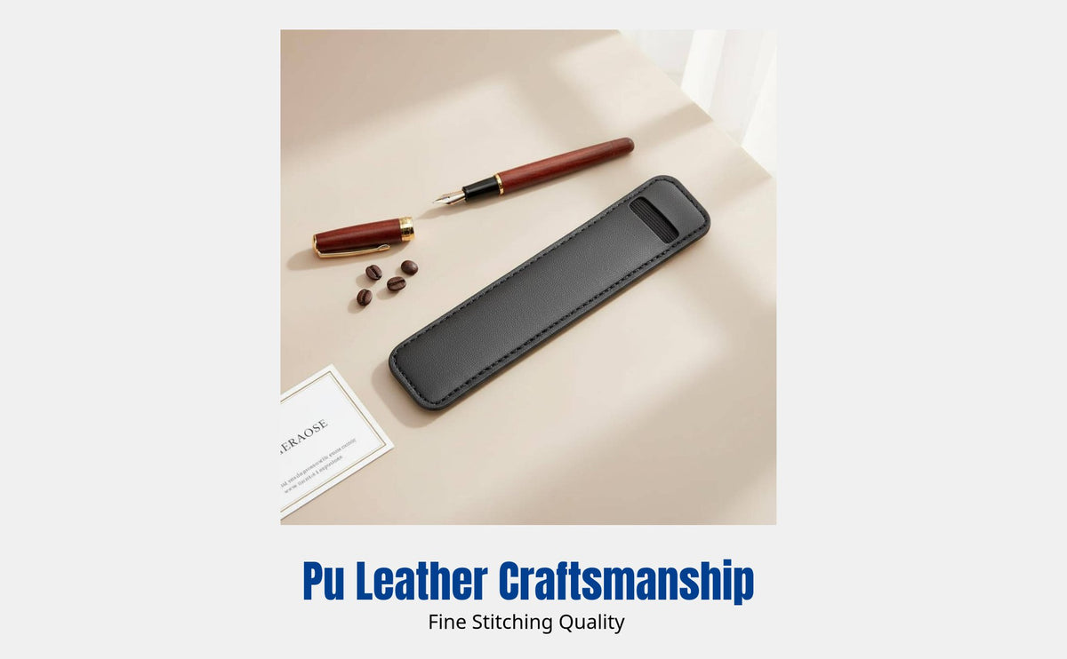 PU Leather Pen Sleeve, Single Pen Case, Minimalist Stylish Pen Pouch, Creative Business Gift, Multiple Colors