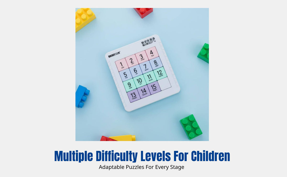 Sudoku Logic Game, Number Sliding Toy, Educational Math Toy for Kids, Multiple Difficulty