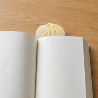 Cute Original Steamed Bun Acrylic Bookmark for Students, High Aesthetic Transparent Reading Marker