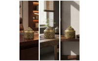 Tabletop Scent Holder Decorative Scent Holder with Lid Vintage Brass Censer for Desk