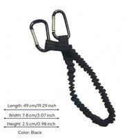 Coiled Double-Hook Safety Lanyard Elastic Tool Lanyard Tool Drop Protection Strap