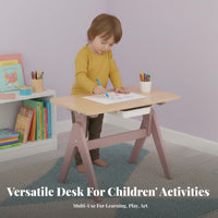 Early Education concentration Adjustable Table and Chair Group Multi-Functional Adjustable Square activity station Minimalist Design kids' Study Set Child-Safe for Preschoolers, Toddlers, educators, Kindergarten, Playroom, Nursery, Daycare