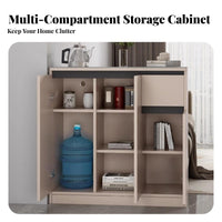 Multi-Functional Sofa Partition Cabinet Slate Countertop Sideboard Strong Load-Bearing Indoor Storage Sturdy Construction for Apartment Dwellers, Homeowners, Interior Design Enthusiasts, Living Room, Dining Area, Entryway, Hallway