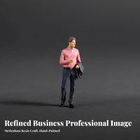 2 Pieces 1:64 Scale Figures Highly Detailed 1:64 Scale Figure Business People Miniatures Collectible Resin Model Person