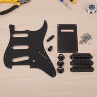 Pickguard Kit Pre-Drilled Guitar Pickguard with Knobs Parts for Guitarists, Luthier