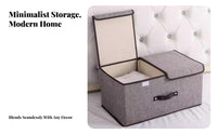 3 Pieces Foldable Frame Storage Box Large Capacity Clothing Container dust-resistantresistant