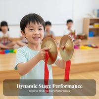 2 Pieces child-safe Small clash Cymbals vivid Sound Paired clash Discs Easy to Learn Percussion Instrument Portable for Preschoolers, Music Beginners, Kindergarten, Classroom, School Performance, Dance Studio