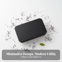 Slide Top Design Sliding Lid Tin Box Portable Small Container multipurpose Home Organization Snug Closure for journeyers, Hobbyists, journey, while journeying, Office, Kitchen