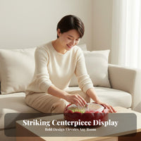 Rotating Snack Tray with Lid Light Luxury Design Rotating Snack Container