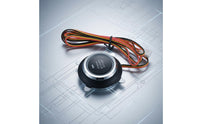 12V Motor Ignition Stop Button Black Face Flush Mount Ignition on-off Button Silver Trim Bezel Car Control Indicator Window