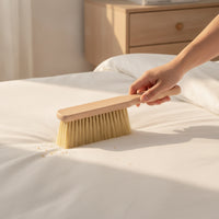 Bed Brush with Wooden Handle Dense Bristles Bed Brush Versatile Duster for Bedroom, Home