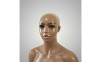 Hairpiece Display PVC Material Mannequin Head with Shoulders Makeup Applied Realistic Mannequin Head for Shop Window