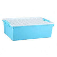 With casters Wheeled Underbed Container low-height Design Wheeled Latching Box Space-Saving Household Storage Easy reach Lid for Students, homeowners, Apartment Dwellers, Under Bed, Bedroom, Dorm Room, Closet