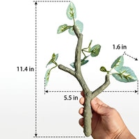 Flexible Placement Branch with Foliage, 29cm Reptile Branch for Terrariums, Snake Accessories for Vivarium, Climbing Decor