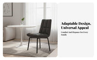 Rotatable Design Quilted Backrest Chair Minimalist Design Upholstered Seat Soft Padded Cushion Seating Furniture Long-Lasting Frame for Apartment Dwellers, Restaurant Owners, Interior Designers, Dining Room, Kitchen, Home Office