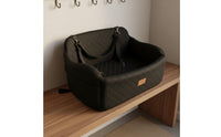 Thick Padded Dog Car Booster Seat Raised Design Dog Car Seat Bed No Tools Required