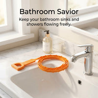 Hair remover drain cleaner, flexible clog long hook for shower and sink, for homeowners