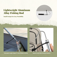 Stainless steel retractable fish hook gaff for boat fishing