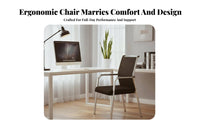 Ergonomic Sled Base Chair Comfortable Design Sled Base Armchair Sturdy Upholstery Office Furniture Space-Saving for Students, Employees, Patients, Reception Area, Study Room