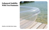 2-Person Transparent Kayak Crystal-Clear Design Transparent Boat Insta-Worthy Paddling Vessel for Tourists, Partners, Photo Shoots, Lakes