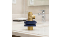 Angle Stop Adapter Valve Compact Angle Plumbing Control with Mounting Attachment Band Easy Installation for Plumbers, Homeowners