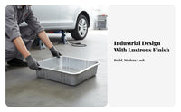 Oil Drain Pan Large Capacity Car Oil Drain Pan Heavy Duty Parts Cleaning Basin for Mechanics, Home Mechanics, Auto Repair Shop, Garage