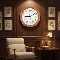 Wall Clock with Bird Sounds Authentic for Study, Bedroom