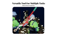 Powerful Ratcheting System Wire Rope Tightener Anti-Backward Safety Feature Ratchet Cable Puller High-Strength Hooks for Electricians
