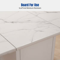 Folding Dining Table, Space-Saving Rectangular Table, Movable Buffet Cabinet, Modern Furniture for Small Apartments