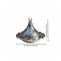 Sweetener Container with Lid Ornate Candy Container with Lid Embossed Dish for Hosts