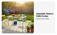 Foldable Design Bi-Fold Rectangular Table Indoor/exteriordoor Use Portable Furniture Easy to Clean adaptable for Street Vendors, Party Hosts, Night bazaar, exteriordoor meal, Camping, Dining Room