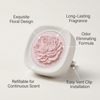 Car Vent Clip Floral Carved Design, Decorative Auto Interior Scent, Embossed Fragrance Clip, Pleasant Car Commute Accessory, Gift for Car Owner