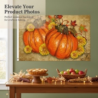 Thanksgiving Harvest Photography Backdrop Wall Tapestry for Indoor Decoration 150x90cm