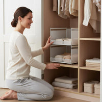 Pull-out Closet Drawer Space Saving Sliding Cabinet Organizer Easy Access Mesh Pull-out Basket for Bedroom
