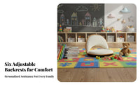 Foldable blossomShaped Lounger Adjustable Backrest Tatami Seat Lightweight Design Floor Chair Washable Cover for Toddlers, Parents, Bay Window, Bedroom, Living Room, Playroom