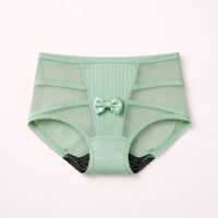 Women's High Waisted Control Pants with Lace Trim for Everyday Wear, Shapewear Briefs with Elastic Waistband for Smoothing, Ladies Knickers