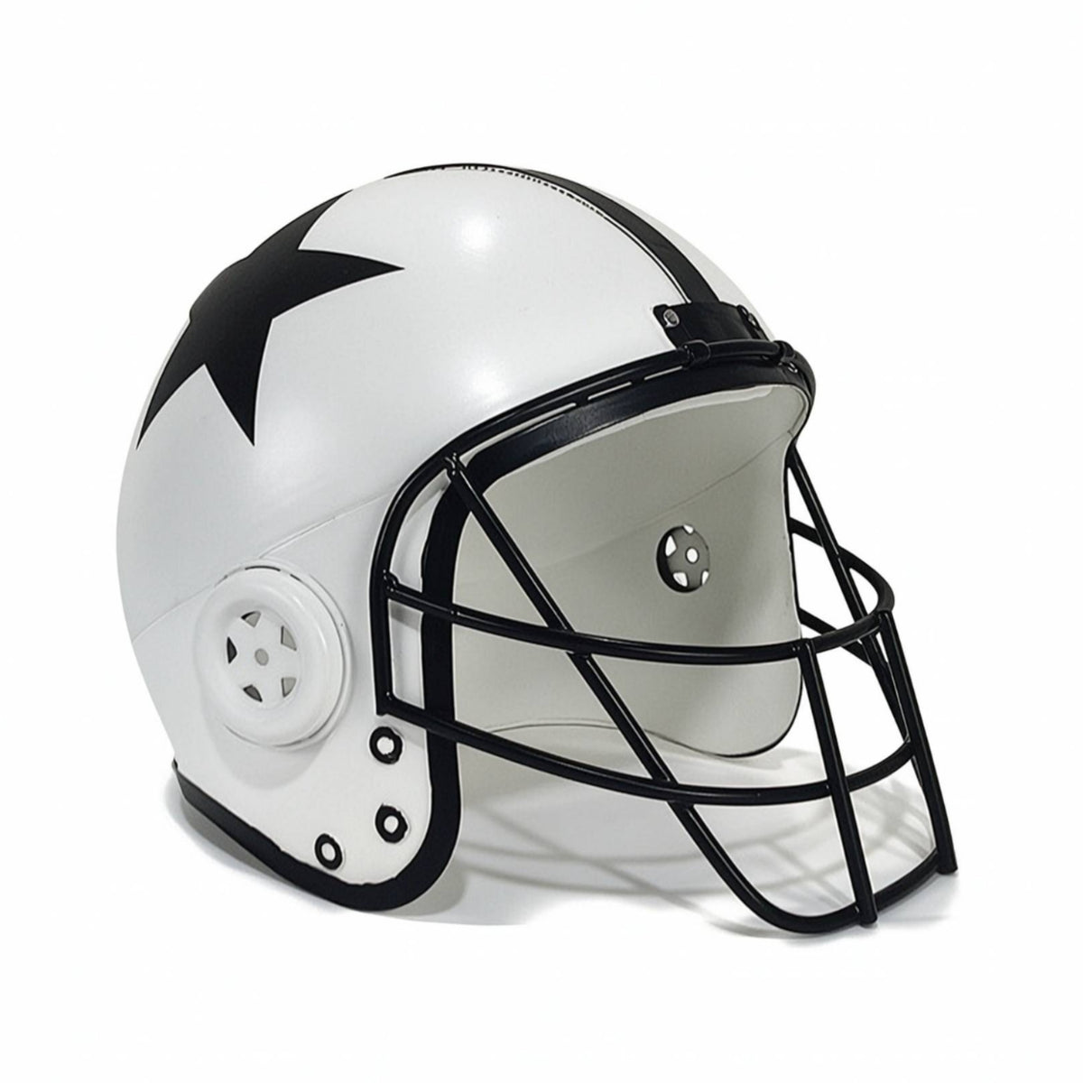 Football Helmet Ornament Handcrafted Metal Helmet Decor Vintage Sculpture for Game Room, Desk, Office