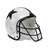 Football Helmet Ornament Handcrafted Metal Helmet Decor Vintage Sculpture for Game Room, Desk, Office