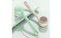 Electric Body Brush with Long Handle Interchangeable Electric Bath Brush Long-Handle Body Scrubber Rotating Exfoliating
