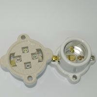 Ceiling Lighting E27 Lamp Holder for Vintage Lamp Projects, Ceramic Bulb Holder with Copper Wiring Terminals, E27 Lamp Base with Screws and Nuts