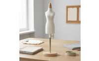 Teaching Dress Metal Support Rod Fashion Display Wooden Base Crafting Supply for Tailors