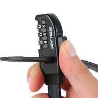 Anti-Theft Combination Cycle Lock Multipurpose Resettable Bike Lock Multifunction Vehicle Security Built-in Steel Cable for Outdoor