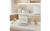 Mini Ice Maker with Handle Transparent Tabletop Ice Maker for Kitchen, Dorm Room