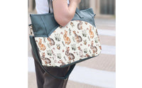 Polyester Maternity Tote Bag Adjustable Shoulder Strap Waterproof Maternity Bag Zippered Top Large Capacity for Outings