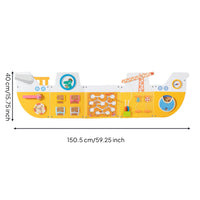 Educational Wooden Wall Busy Board Interactive Wooden Activity Board Child-Centered Wall Activity Toy for Toddlers, Playroom, Classroom
