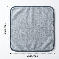 8-Layer Cleaning Cloths and Tea Towels, 12-Pack Super Absorbent Cloths for Dish Washing, 25x25cm Reusable Kitchen Cleaning Supplies